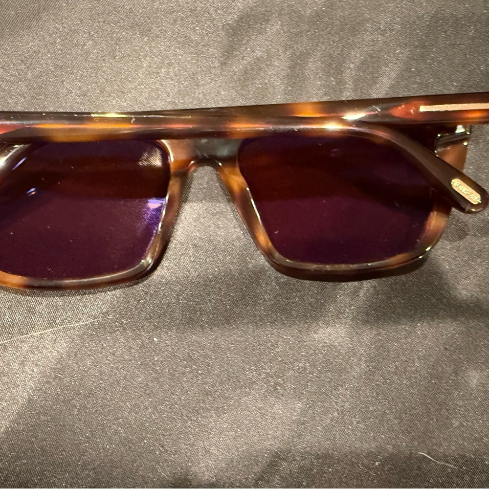 Tom Ford ASLAN FT1175 53E Blonde Havana/Brown Square Sunglasses - Picture 4 of 16
